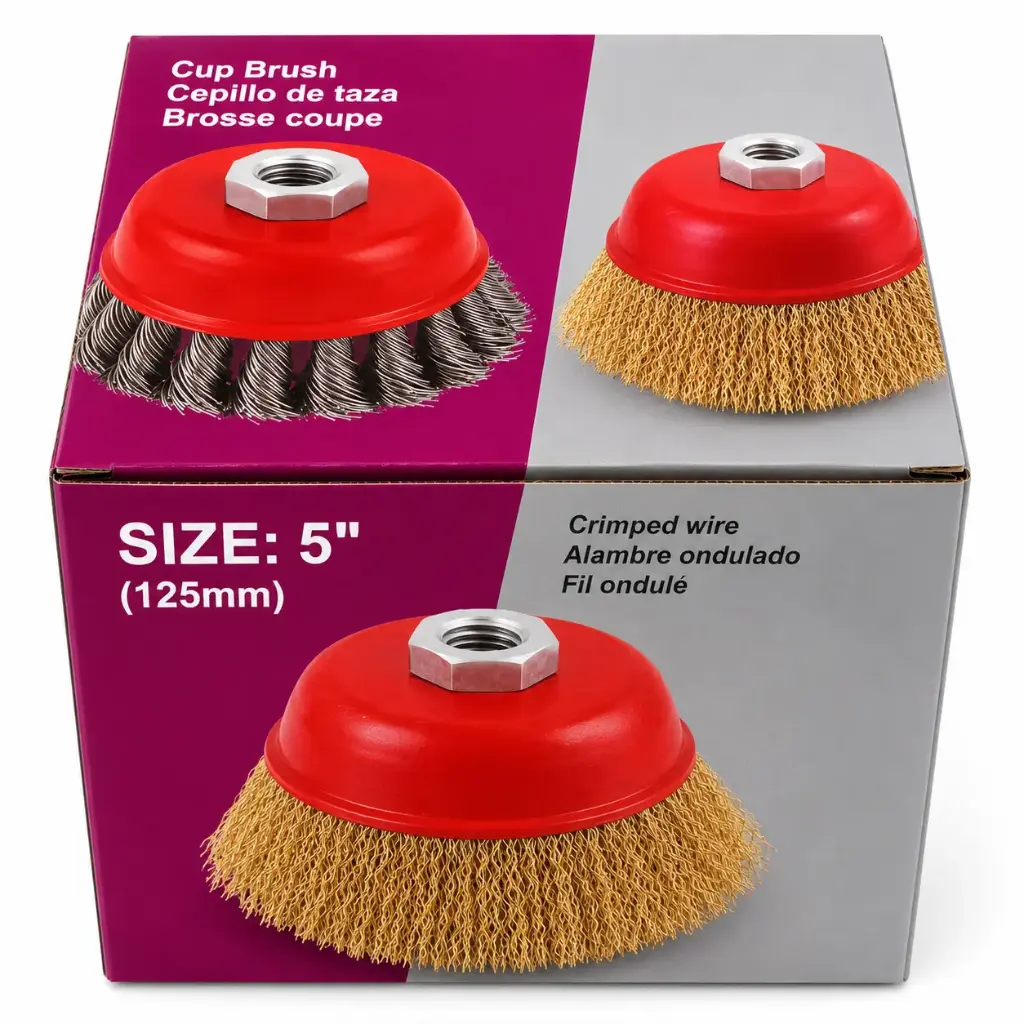 Brush wire size: 125mm dia X 1 row X m14-2.00