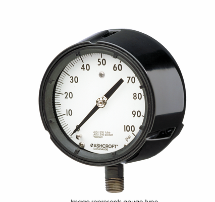 GAUGE, PRESSURE DUAL SCALE; 45-1279SS-04L-XLL-300