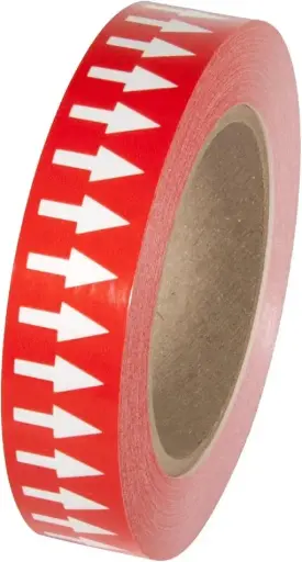 [20413028] Tape arrow;Colour;White and red; Material;Polyethylene,Length108FT