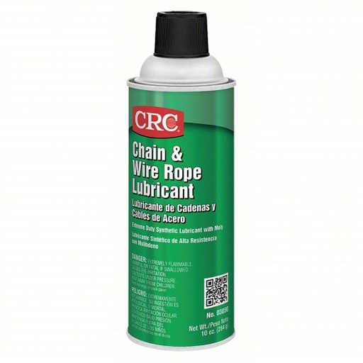 [40583087] CRC® Chain & Wire Rope Lubricant: NSF H2, 16 oz, Aerosol Can, Wide Spray, Mineral Oil Base, Amber